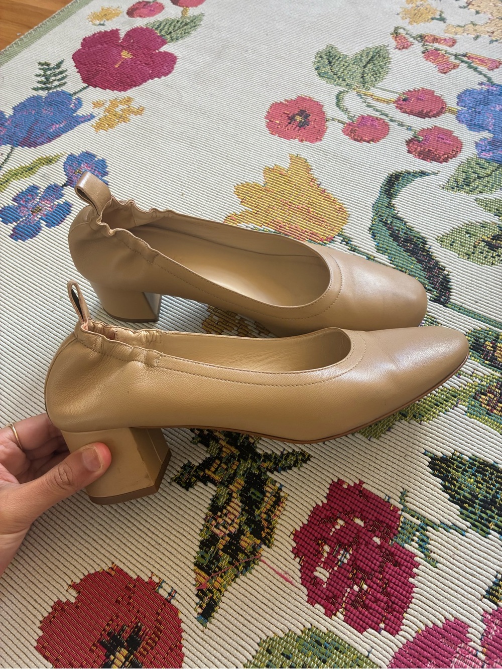 Women’s Everlane Tan Block Heel Pumps